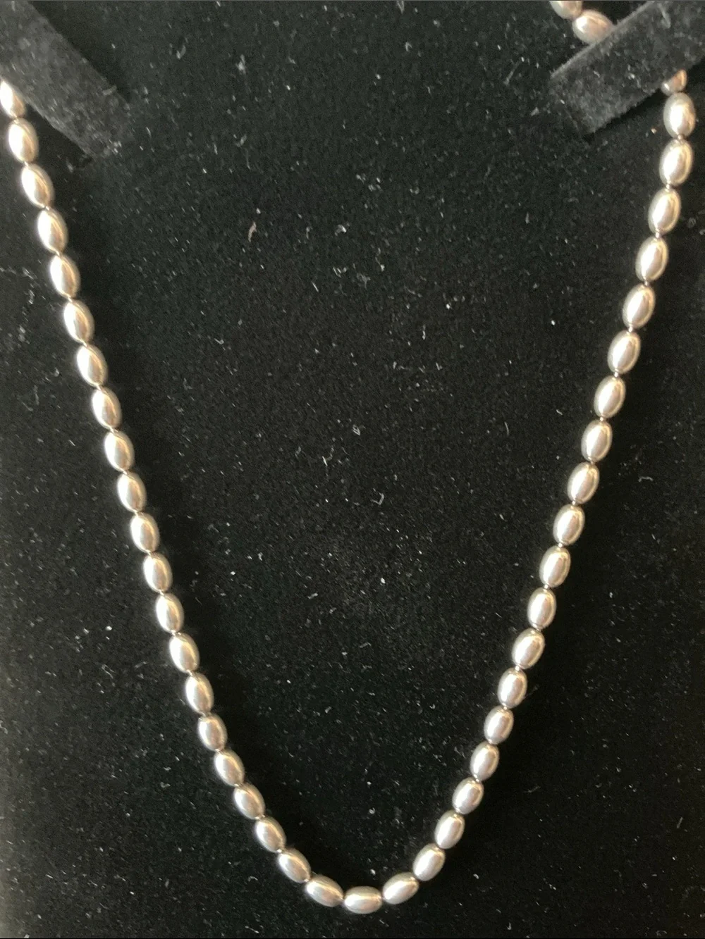 Sterling Silver 925 Beaded Ball Chain Necklace